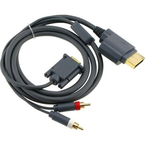 Xunbeifang 100pcs a lot HD VGA Adapter Cable Connecter Audio Video AV Cord for Xbox 360