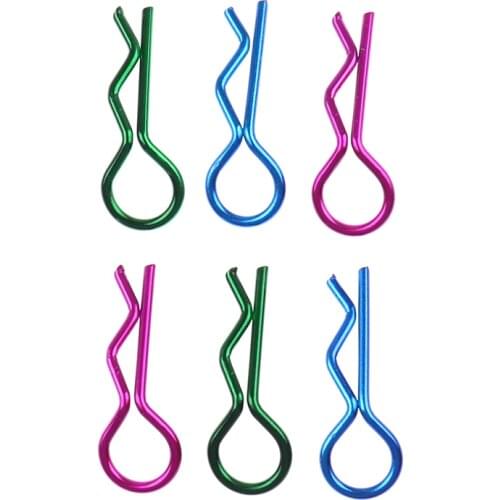 Wholesale 10pcs/lot Stainless Steel Body Clips R Pin Shell for Redcat HPI HSP 1/10 1/12 1/16 RC Car Parts