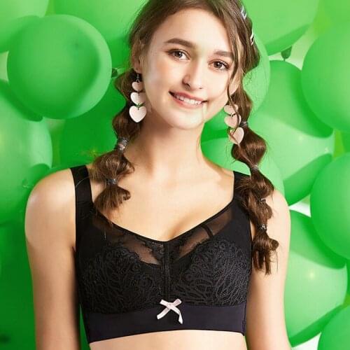 Womens Full Cup Support wire free Lace Bra 34 36 38 40 42 44 46 B C D E F G H I J