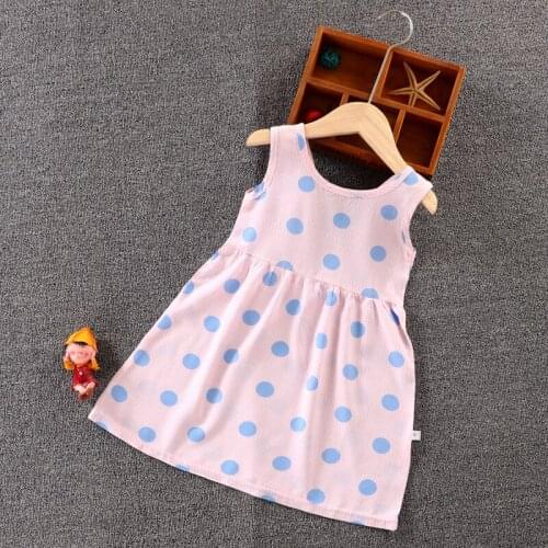 ZWY642 Girls' dresses 2020 summer new sleeveless cotton childrens princess dress baby beach dress 2-8 years