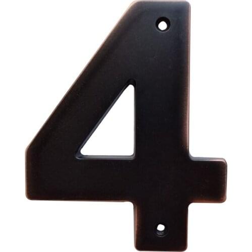 12cm Wide Area Modern House Number Door Home Address Numbers for House Number Digital Door Outdoor Sign Plates 5 Inch. #0-9 ORB