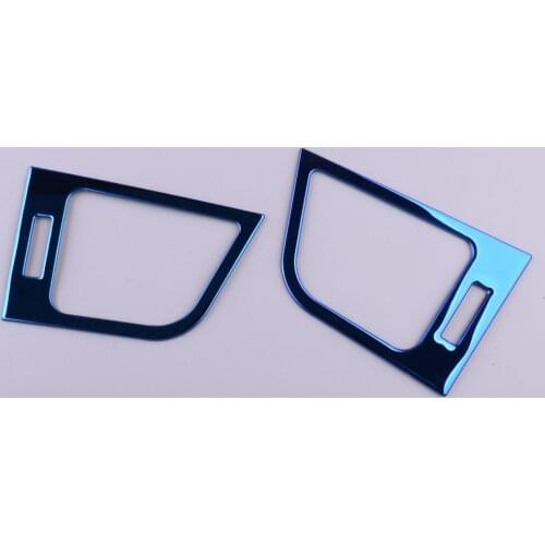 2Pcs Car Dashboard Air Conditioning Vent Outlet Decoration Trim Blue ABS Fit for Hyundai Elantra 2011 2012 2013 2014 2015 2016