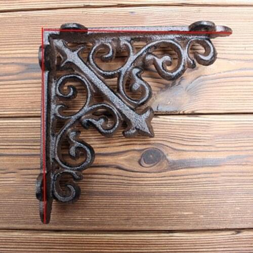 2pcs/ One Pair Antique Cast Iron Wall Mounted Support Display Holder Metal Shelf Brackets
