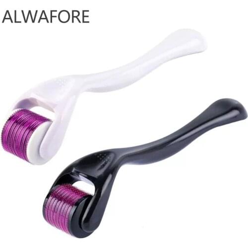 Alwafore 540 Needles Derma roller Titanium Mezoroller Micro needle Roller for skin care and body treatment