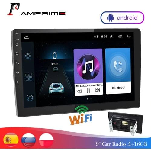 AMPrime Android Car Radio 2 din 9/10" Car Multimedia Player 2din Bluetooth Autoradio Mirrorlink Audio Stereo FM USB MP5 player