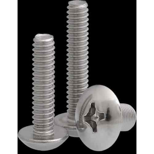 Stainless steel large flat head machine screw mushroom head cross screw umbrella head M8