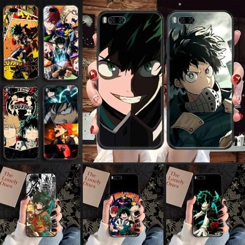 My Hero Academia Izuku Midoriya Phone case For Xiaomi Mi Max Note 3 A2 A3 8 9 9T 10 Lite Pro Ultra black 3D shell painting cover