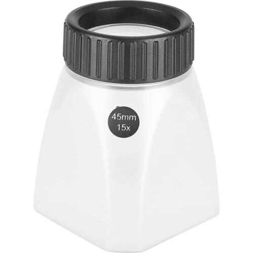 Cylinder Type Desktop 15X Magnifier Portable Optical Magnifying Lens for Insect Observation 55x70x90mm