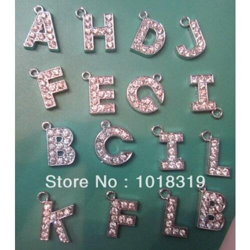 CW7879!! 100Pcs/Lots MIXED 26 letter Point Full Alphabetcharms for key charm