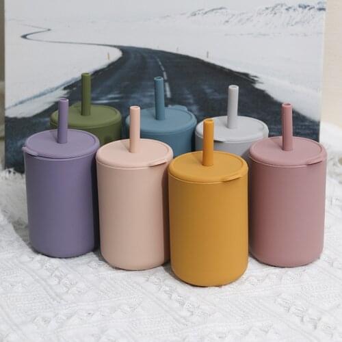 Baby Silicone Cup Snacks Bottle Drinkware Feeding Solid Tableware Toddlers Dishes For Baby Bowl Waterproof Sippy Cup