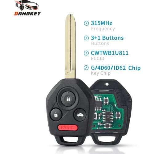 Dandkey 4 Buttons Remote Key 315MHz G Chip For SUBARU IMPREZA 2012 2013 2014 2015 2016 2017 2018 Car Key Bob CWTWB1U811