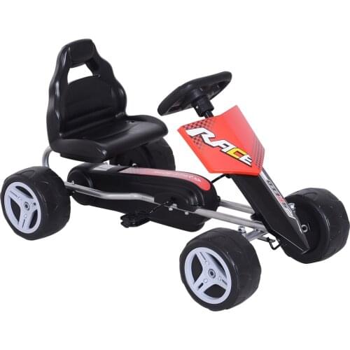 HOMCOM Go Kart pedal car with adjustable seat load 30kg Go Kart Racing sport for children 3-8 years