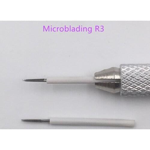 50pcs Shading R3 LINER Microblading Needles manual needles for fog eyebrow microblading round needles for permanent makeup