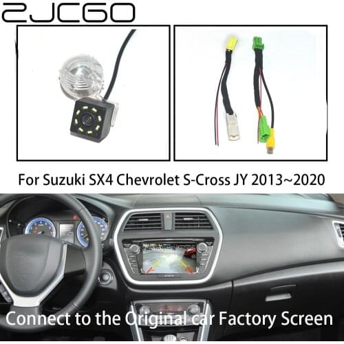 ZJCGO HD Car Rear View Reverse Backup Parking Camera Original Car OEM Monitor for Suzuki SX4 Chevrolet S-Cross JY 2013~2020