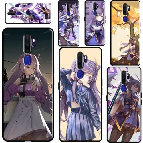 Keqing Genshin Impact Anime Phone Case For OPPO A5 A9 A31 A53 2020 A52 A72 A15 A83 A91 A1K A5S Reno2 Z Find X2 X3 Pro