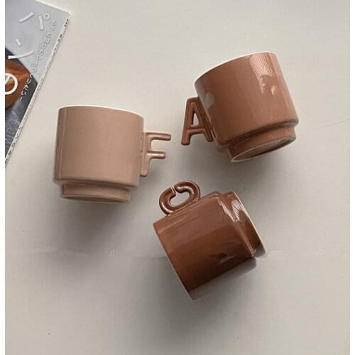 A C F limited Words Handgrip Design Ceramics Mugs coffee mug Milk Tea office Cups Drinkware the Best Gift for friends and family