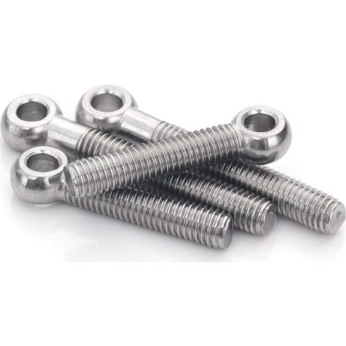 304 stainless steel ring live fish eye screw with hole bolt M16M18M20M22M24M27M30*60 70 80 100 130 150 180 200 250 300 400 450