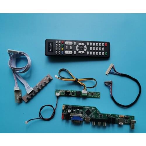 For M185XTN01/M185XW01/M195XTN01/LM185TT1A LVDS 60Hz WLDE monitor controller board kit VGA USB LCD matrix 30 Pin 1366*768