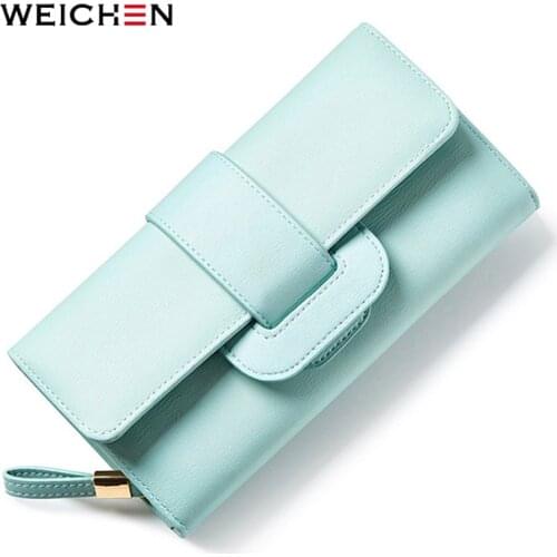 WEICHEN Large Clutch Wallet Women Brand Designer Casual Solid Long Purse Coin Phone Pocket Ladies Wallets Female Card Holder Bag