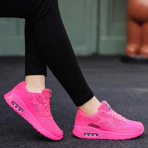 Dropshipping Women Running Shoes Breathable Casual Women Flats Shoes Air Cushion Sneakers Women Walking Shoes Zapatos De Mujer