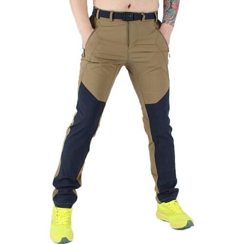 Men`s summer slim quick-drying breathable waterproof high Elastic hiking pants mens Camping Trekking cycling thin Pants trousers