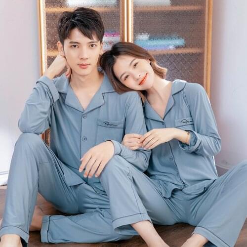 2021 new luxury pajamas set satin spring and autumn sleep long suit couple family pajamas men & women casual home wear