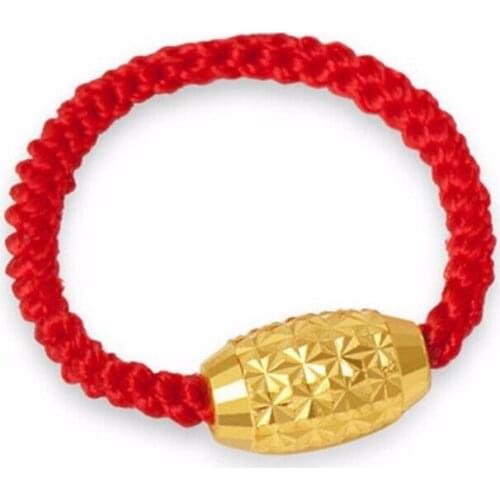 New Authentic 24K Yellow Gold Ring / Knitted Lucky Many Star Ring / 0.95g