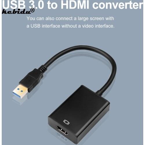 New HD 1080P USB 3.0 to HDMI-compatible Adapter Converter Cable USB To HDMI-compatible External Video Card Multi Monitor Adapter