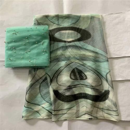 New Design High Quality African Silk Chiffon Printed Fabric For Ladies To Wear Soft And Comfortable Printed Silk Fabric! LXF6812