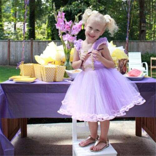 DAYLEBABY RAPUNZEL Dress TUTU Dress Costume for Toddlers and Girls Fun for Special Occasion or Birthday Party Costumes