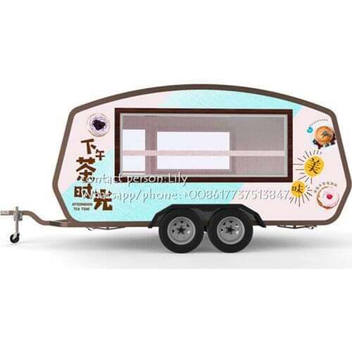 Customized fast food cart food trailer for snack street vending