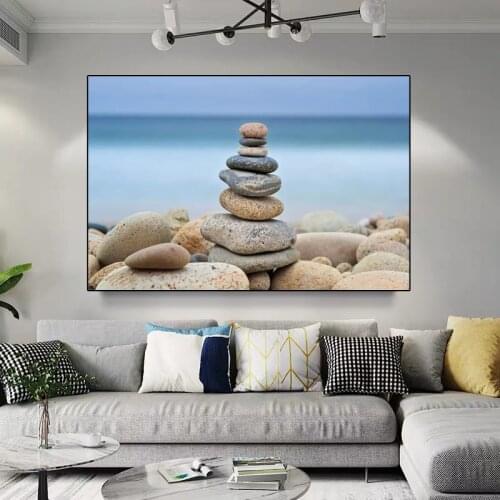 Simple Stone Canvas Painting Modern Living Room Posters and Prints Wall Pictures Nordic Bedroom Home Decoration Paintings