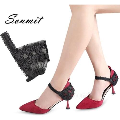 Shoelace for Women High Heels Anti Fall Off Covers Adjustable Lady Lace Elastic Shoes Laces No Tie Heel Fixing Anti-skid Straps