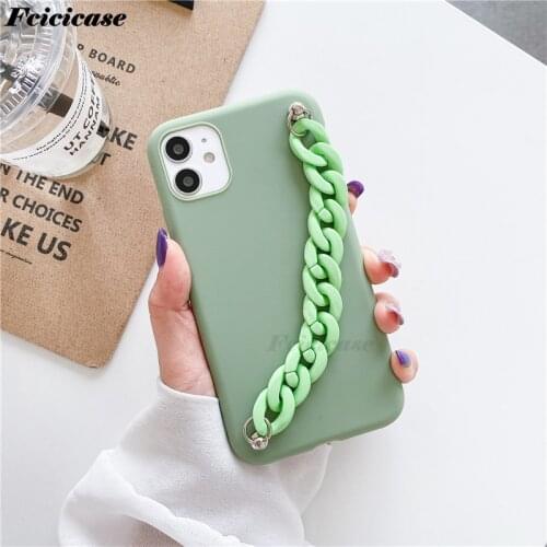 Silicone Wriststrap Bracelet Chain Phone Case For Xiaomi Mi Poco X3 Pro Nfc F3 M3 X2 F2 M2 Pro F1 Soft Tpu Cover