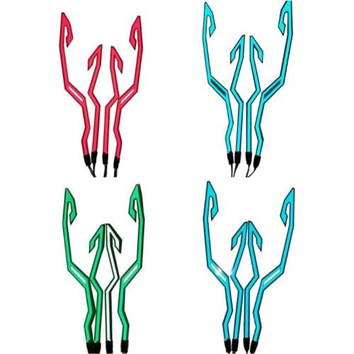 E9LF Helmet Decoration Light Bar Sticker Helmet LED Cold Light Stripe Luminous Decals