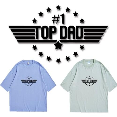 Heat transfer black five-pointed star simple letter printed pattern sticker Heat Vinyl Ironing Stickers Decor Iron on patches