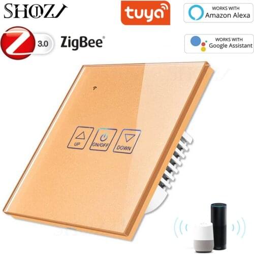 TUYA Zigbee/Wifi Fan Light Lamp Wall Switch Voice Remote Control Touch Panel Timer Works with Alexa Echo Google Home SHOJZJ