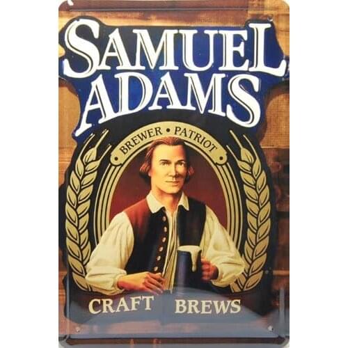 UOOPAI Samuel Adams Beer Metal Tin Sign Tin Poster Vintage Wall Decor