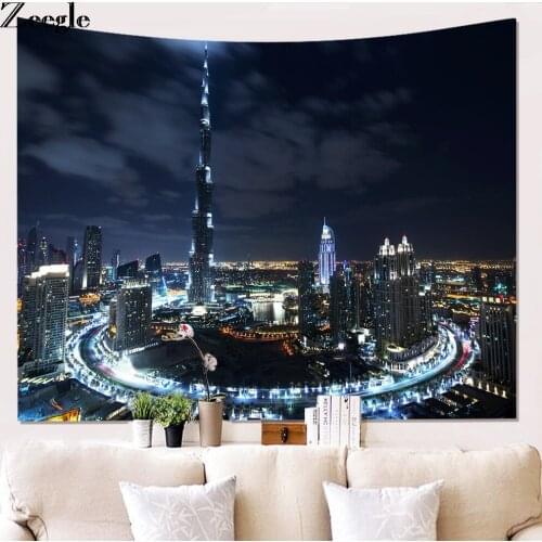 Zeegle Tapestry Home Art Decor Tapestry Beach Towel Picnic Blanket Kitchen Tableclothes Building Pattern Wall Hanging