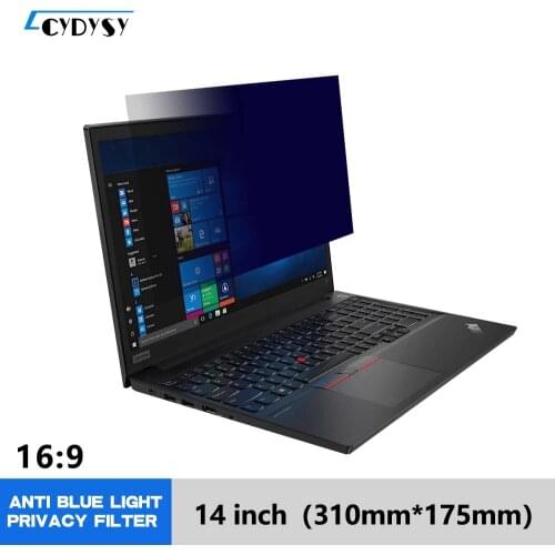 14 inch Anti Blue Light Privacy Filter with Anti Glare Anti UV Screen Protector Film for 16:9 Aspect Ratio Laptop