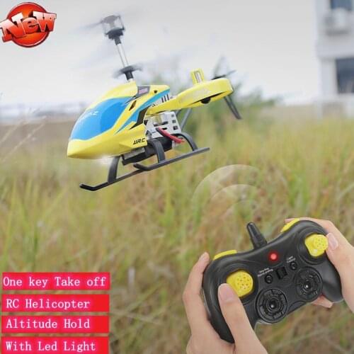 2.4G 4CH Metal Alloy Altitude Hold Hovering Aircraft Mini RC helicopter Toy One key take off With Flash Led Light RC Toy kid gif