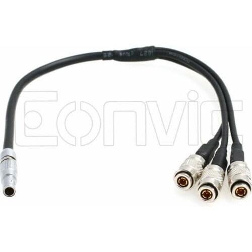 3 x DIN1.0/2.3 to 00B 4 Pin TimeCode Genelock GPI Cable for RED Epic Scarlet SYNC Function