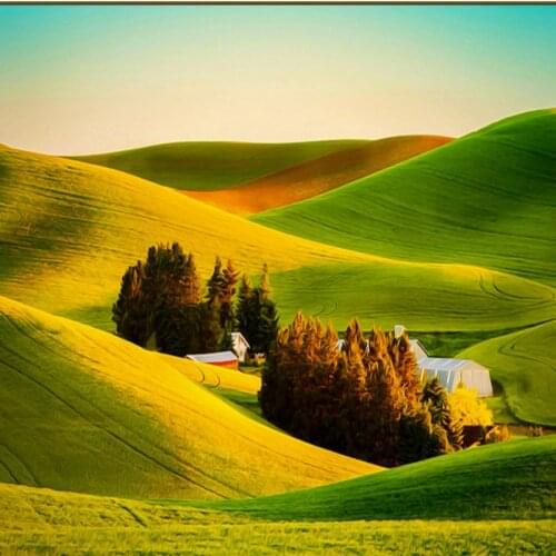 Dropship Custom 3D Photo Wallpaper Natural Beautiful Grassland Scenery Custom High Quality Mural Living Room Backdrop Wallpaper