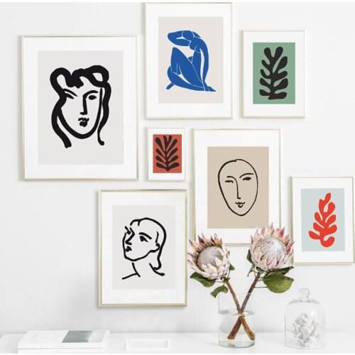 Abstract Line Figure Minimalist Canvas Painting Henri Matisse Poster Prints Fauvism Painter Wall Art Pictures for Living Room