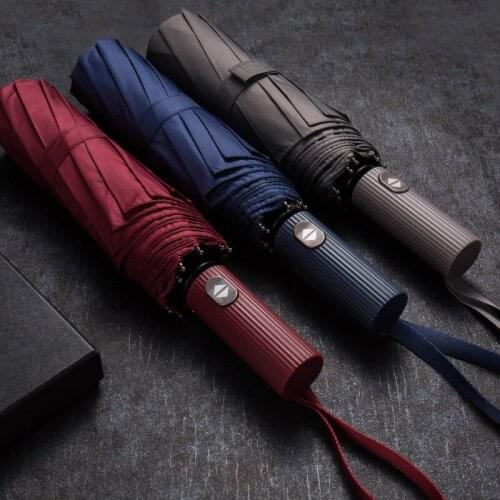 Large Fully Automatic Windproof Sun Umbrella Men Ant-UV Black Coating Sunscreen Business Folding Auto Umbrellas Male Paraguas