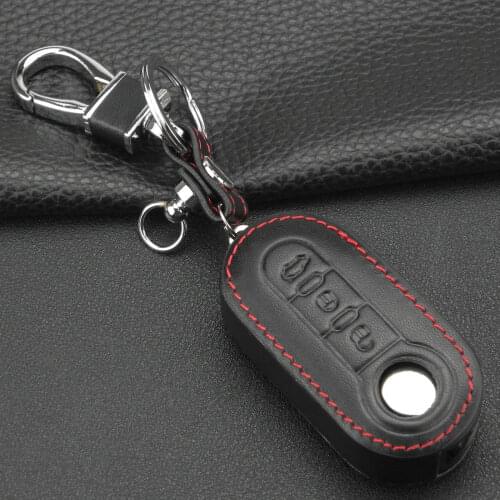 Kutery 10pcs/lot 3 Buttons Remote Car Key Cover Case Leather Protect Shell For Fiat 500 Panda Punto Bravo