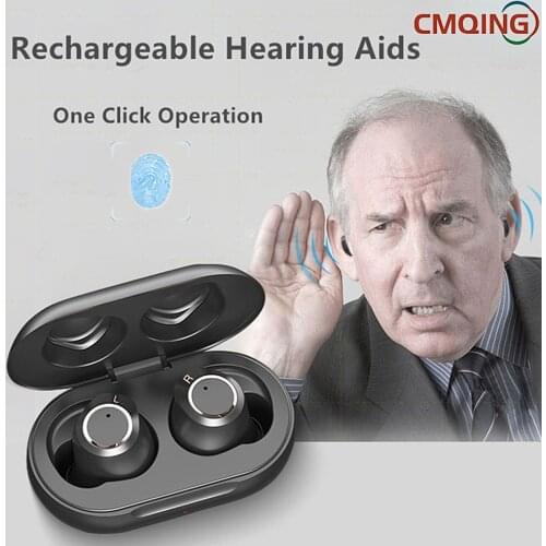Digital Hearing Aids Rechargeable Digital Hearing Aid with Charging Case Audifonos Hearing Device Hearing Amplifier for Elderly