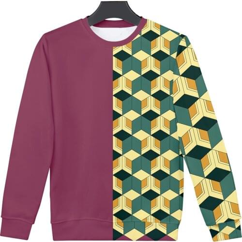 Demon Slayer Anime Tanjiro and Nezuko Kids Hoodie Sweatshirt Baby Boy Kpop Sweatshirt Girl Streetwear O-neck Pullovers Sudadera