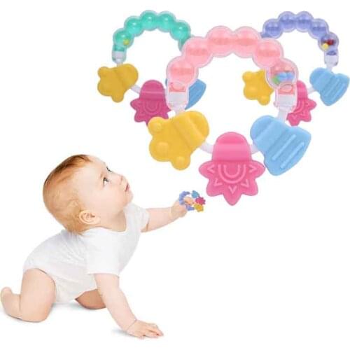 Cute Baby Toys Newborn Teether Hand Bells Baby Toys 0-12 Months Teething Development Infant Early Educational Baby Rattles Toys