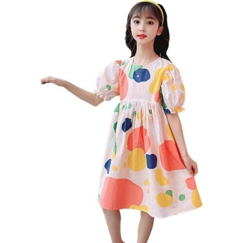 Girls Dress Big Dot Dress For Girl Summer Dress Kids Casual Style Childrens Costumes For Girls 6 8 10 12 14